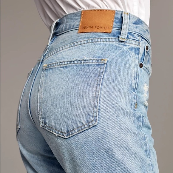 Denim Forum Light Blue Boyfriend Jeans - Picture 3 of 12